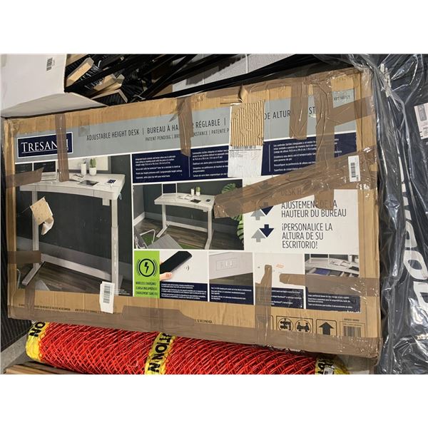 PrimeCables Glass Electric Sit/Stand Desk with Drawer Charging USB Port, Height Adjustable from 29.5