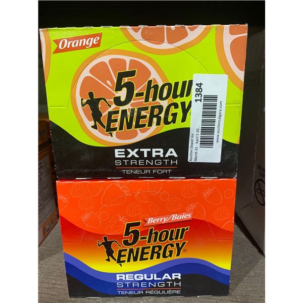 5 Hour Energy Drink 56ml bottles  12X Orange - 12x Berry