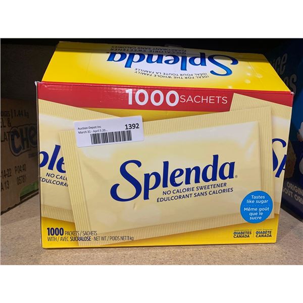 Splenda No Calorie Sweetener 1000 Sachets