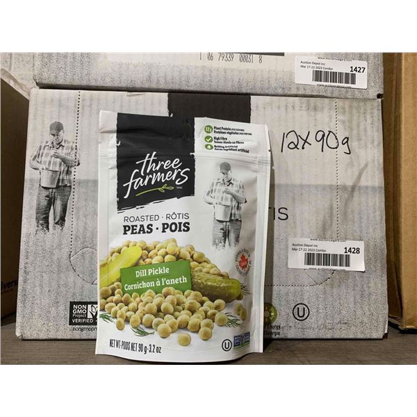 Three Farmers Dill Pickle Roasted Peas - 12x90g