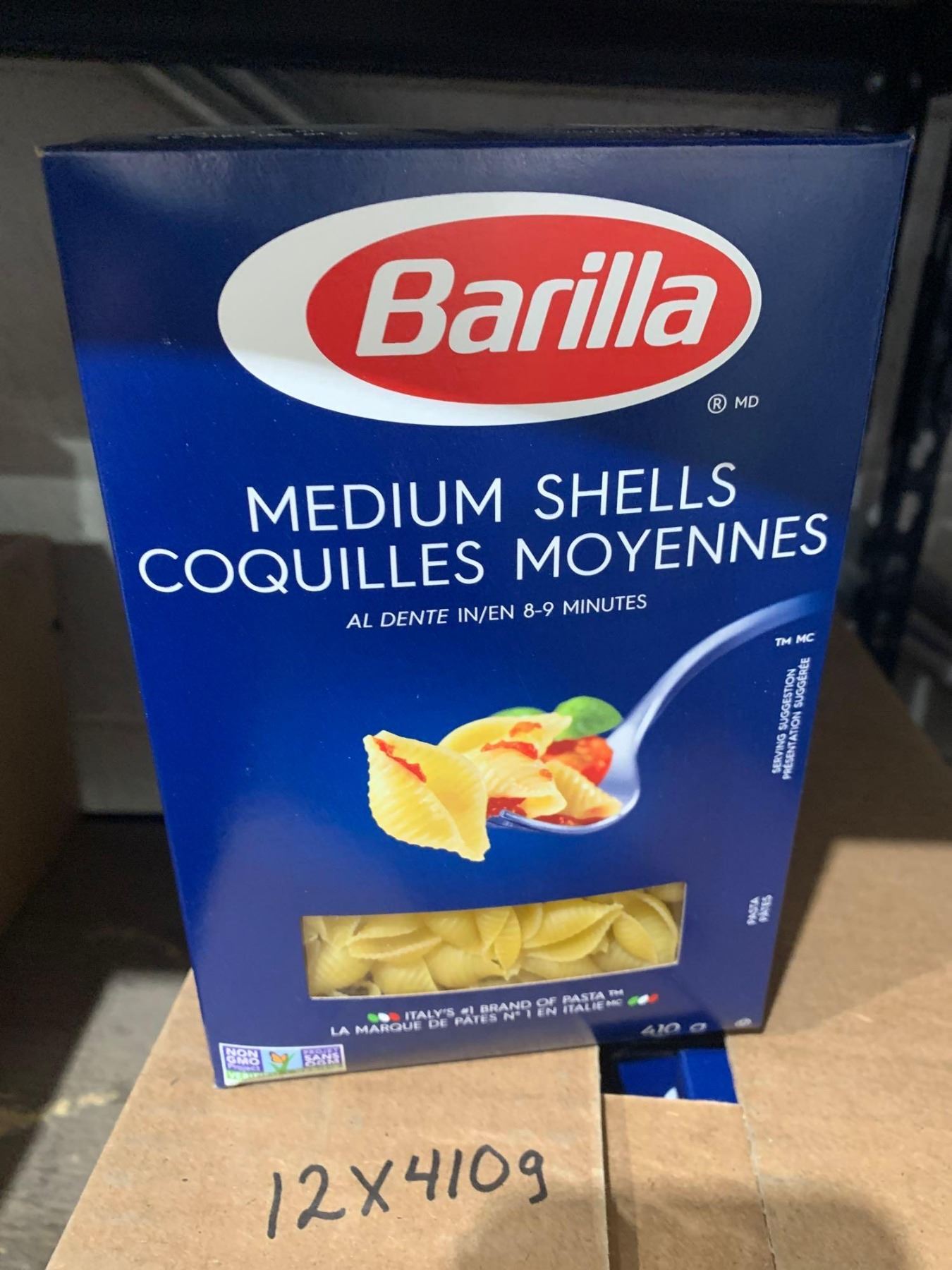Barilla Medium Shells Noodles 12x410g