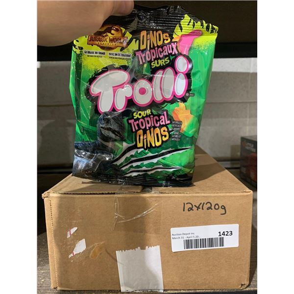 Trolli Sour Tropical Dinos Candies 12x120g