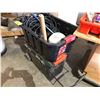 Image 2 : 2 BLACK & DECKER MOBILE TOOL STORAGE BINS WITH CONTENTS INCLUDING SLEDGE HAMMER AND CROW BAR
