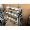 Image 1 : BON ALUMINUM HEAVY DUTY ALUMINUM SAWHORSE AND FOLDING STEP STOOL