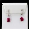 Image 1 : 5.61 ctw Ruby and 0.45 ctw Diamond Dangle Earrings