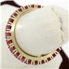 Image 7 : 14K Yellow Gold 2.75 ctw 25 Prong Set Blood Red Ruby Eternity Band Ring Size 6