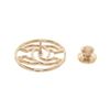 Image 3 : Chanel Silver Metal Round CC Brooch