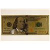 Image 1 : REPLICA 2009-A 24K GOLD FOIL $100 CU POLYMER BILL