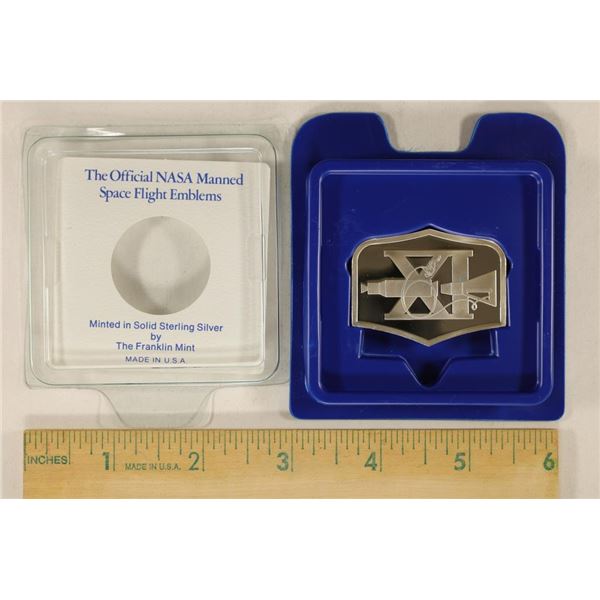STERLING SILVER PROOF ROUND OFFICAL NASA MANNED