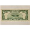 Image 2 : STAR NOTE 1953A $5 US SILVER CERTIFICATE (CRISP