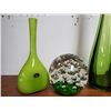 Image 2 : Large lot of Green Glass Collectibles