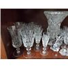 Image 2 : Two Shelves of Crystal glasses & Pinwheel decanter