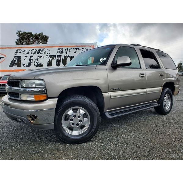 F1 --  2001 CHEVROLET TAHOE 1500 4X4 , Brown, 293439 KM