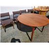 Image 1 : Teak drop leaf dining table with 4 chairs