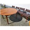 Image 2 : Teak drop leaf dining table with 4 chairs