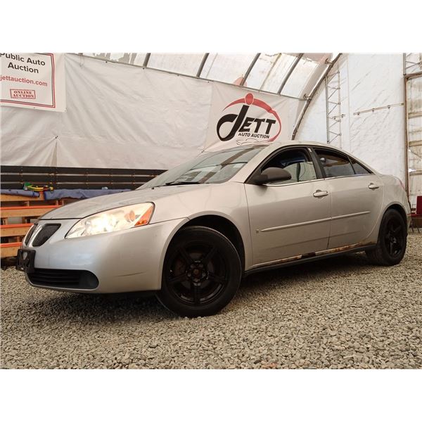 A3 --  2006 PONTIAC G6 SE , Grey, 270821 KM   NO RESERVE 