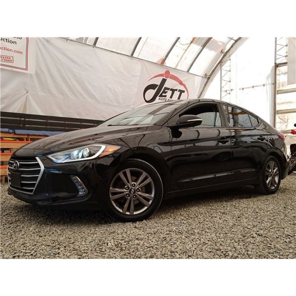 C6 --  2018 HYUNDAI ELANTRA SEL, Black, 166557 KM