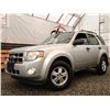 Image 2 : A1 --  2011 FORD ESCAPE XLT, Silver, 223304 KM  "NO RESERVE"