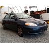 Image 8 : D6 --  2005 TOYOTA COROLLA CE, Blue, 262465 KM