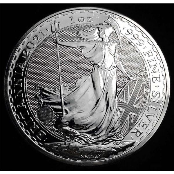 2021 Great Britain Britannia 1 ozt .999 Silver