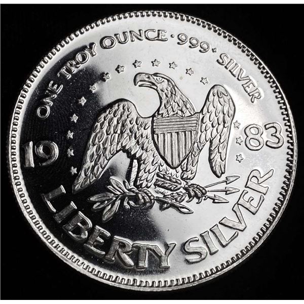 1983 A-Mark "Life Liberty Happiness" Proof 1 ozt .999 Silver