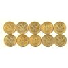 Image 2 : (10) $5.00 Liberty Gold Almost Mint
