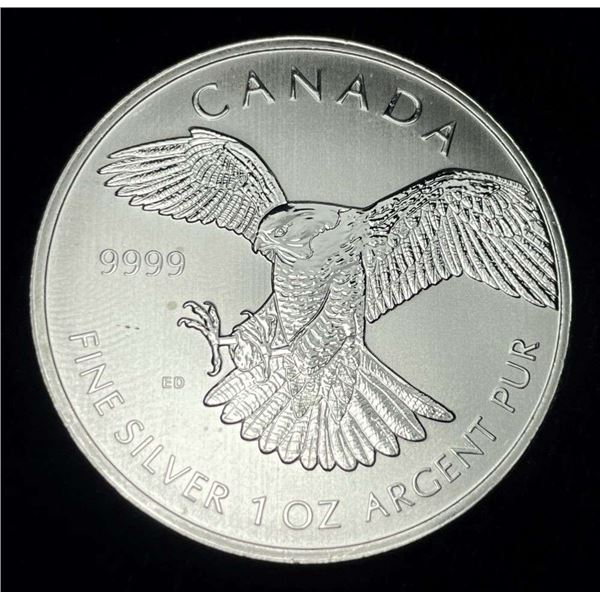 2014 Canada $5 Bald Eagle 1 ozt .9999 Silver
