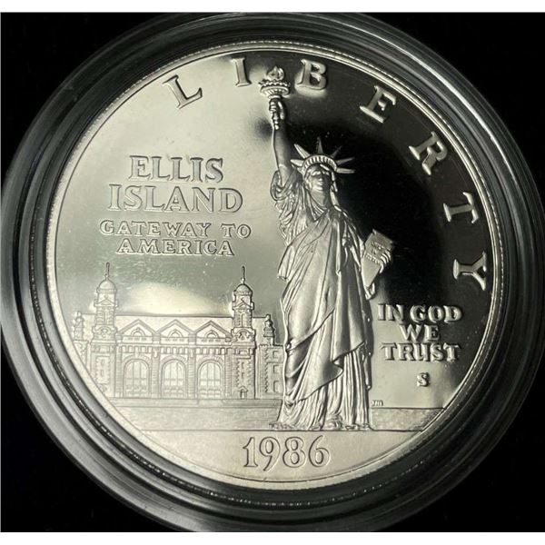 1986-S Statue of Liberty Proof Silver Commemorative Dollar