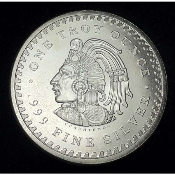 Aztec Cuauhtemoc 1 Ozt .9999 Silver