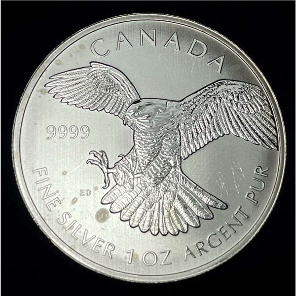 2014 Canada $5 Bald Eagle 1 ozt .9999 Silver
