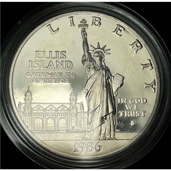 1986-S Statue of Liberty Proof Silver Commemorative Dollar