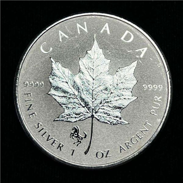 2014 Canada $5 Maple Leaf Reverse Proof 1 ozt .9999 Silver Horse Privy