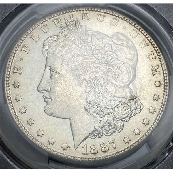 1887-S Morgan Silver Dollar PCGS AU58