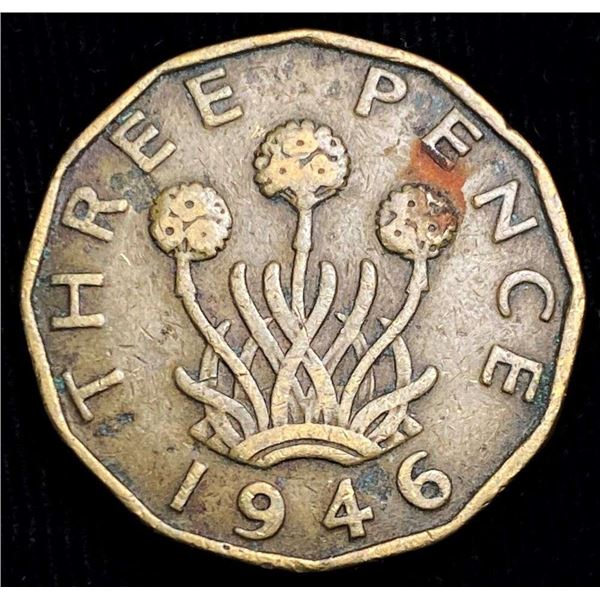1946 Great Britain 3 Pence Key Date