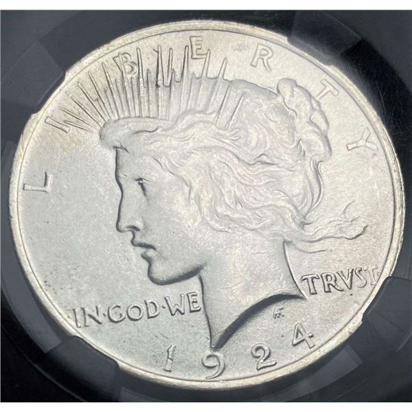 1924 Peace Silver Dollar NGC MS63 25th Anniversary