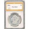 Image 3 : 1892 Morgan Silver Dollar MS64