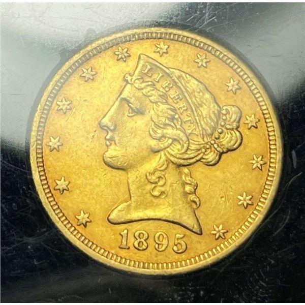 1895 Gold $5 Liberty Head with Old Pedigree