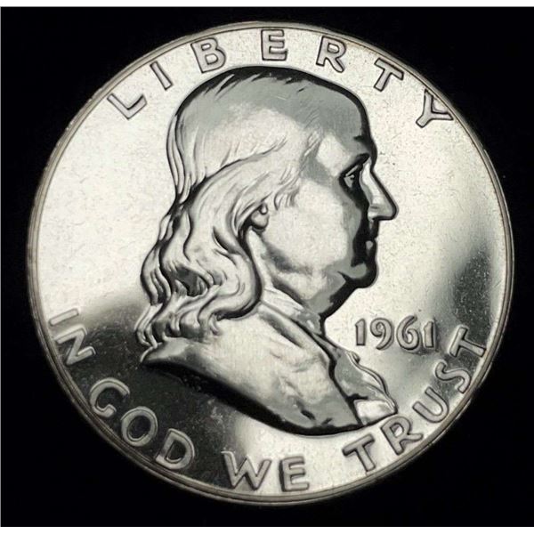 1961 Franklin Silver Half Dollar PR65