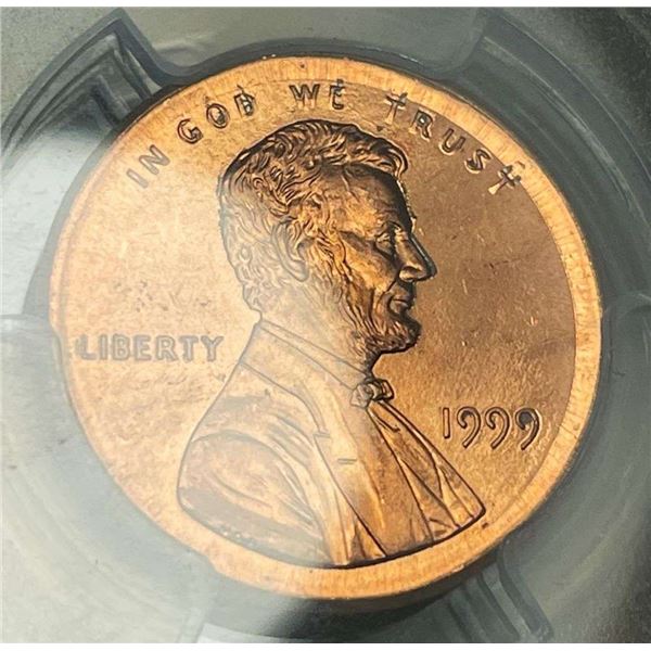 Mint Error 1999 Lincoln Cent PCGS MS65