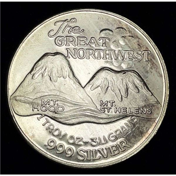 The Great Northwest .999 Silver Trade Unit Proof 1 ozt