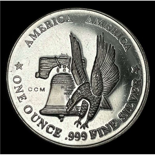 Proof "America America" 1 ozt The International .999 Silver Trade Unit