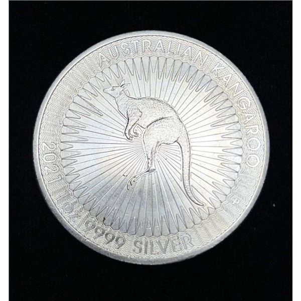 2021 Australian Kangaroo 1 ozt .9999 Silver Dollar