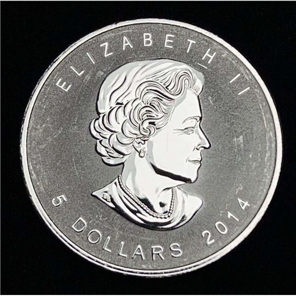 2014 Canada $5 Maple Leaf 1 ozt .9999 Silver