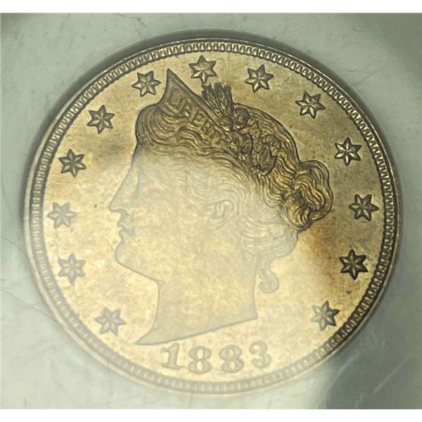 1883 V-Nickel No Cents NGC MS64