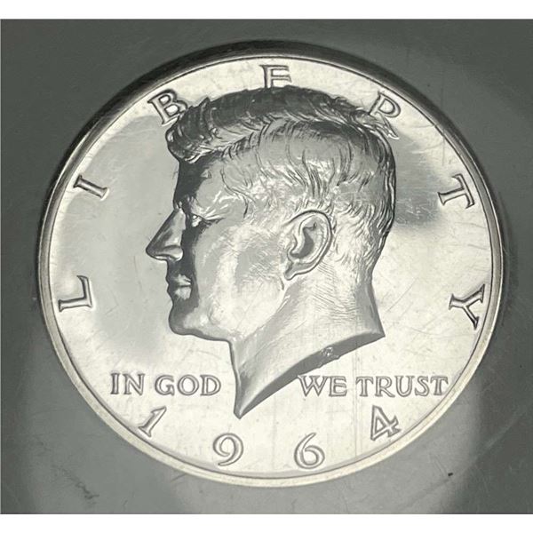 1964 Kennedy Silver Half Dollar Accent Hair NGC PF66