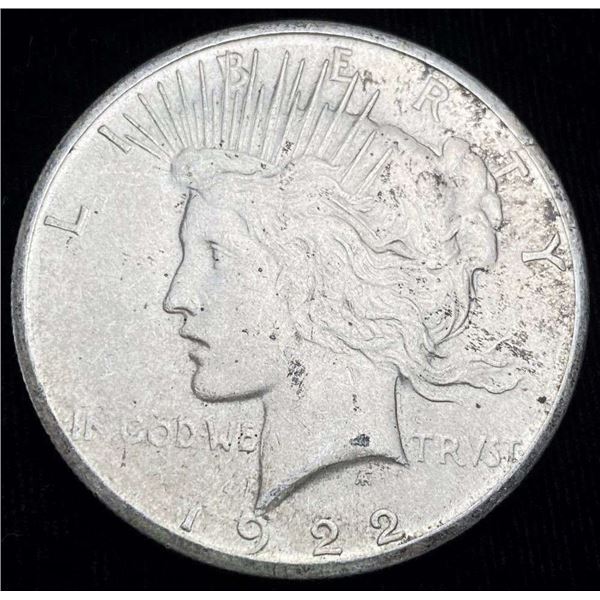 1922-S Peace Silver Dollar AU