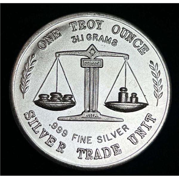 Proof American Flag 1 ozt .999 Silver Trade Unit