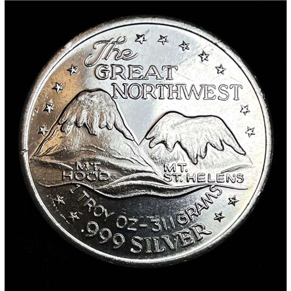 The Great Northwest Proof .999 Silver Trade Unit 1 ozt