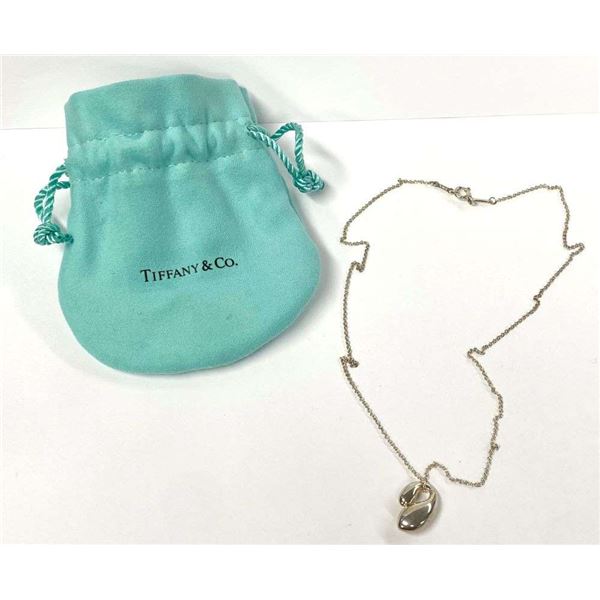 Tiffany & Co. Teardrop Pendant Necklace By Elsa Peretti .925 Sterling Silver