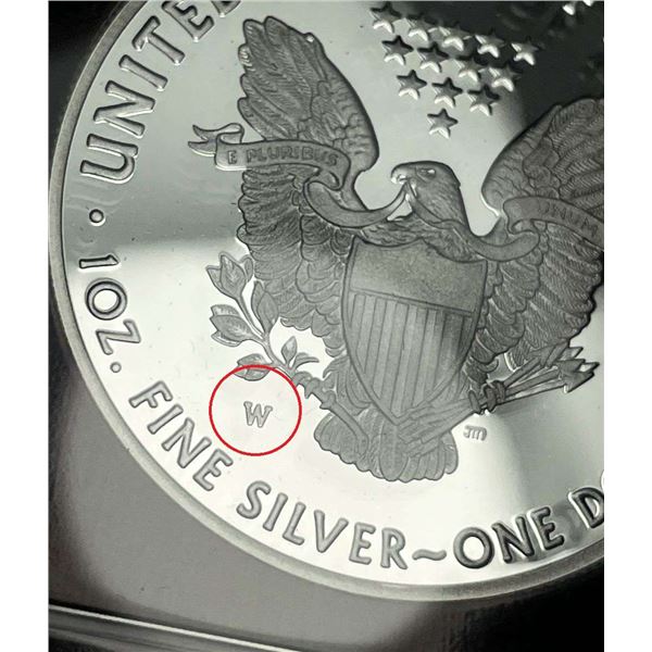 2021-W American Silver Eagle NGC PF70 Ultra Cameo Heraldic Eagle T-1 First Day of Issue